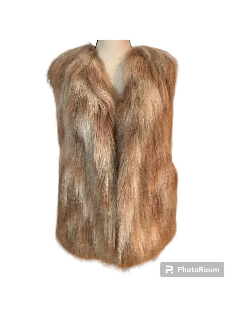 NWT AS by DF Elisabetta Shag Faux Fur Vest Sz-S